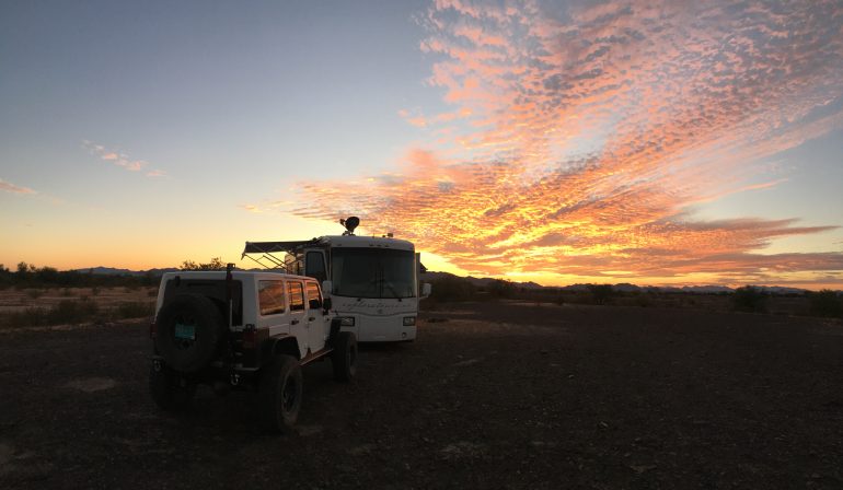 Sunset On Plomosa Road, Quartzsite AZ